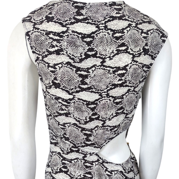 A.L.C. Beale Snakeskin Cutout Maxi Dress Womens 10 Sleeveless Cocktail Party - Picture 6 of 13